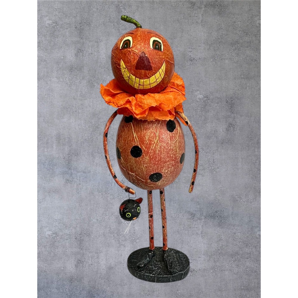 Silvestri Pumpkin Figurine 15" Orange Halloween Folk Art 2012